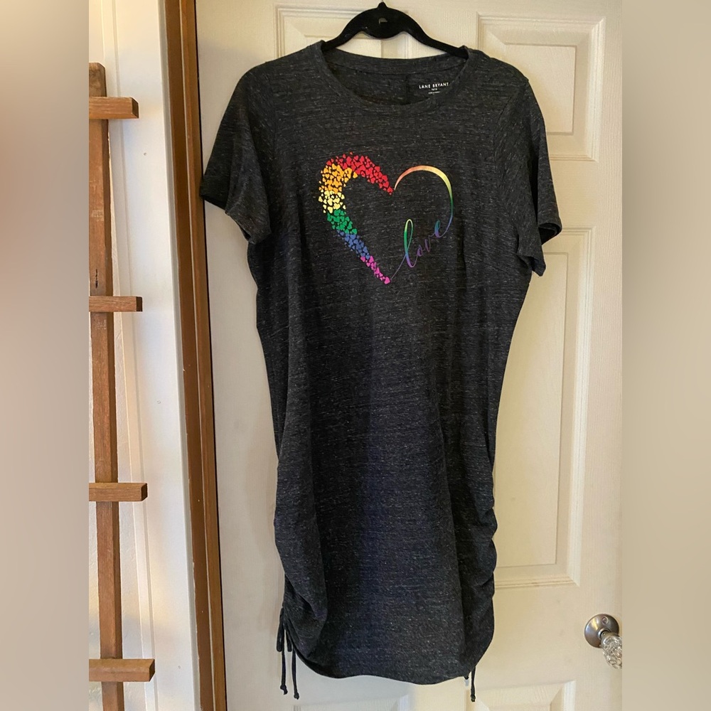Accepting offers- Lane Bryant Heathered Charcoal Crewneck Long Tee